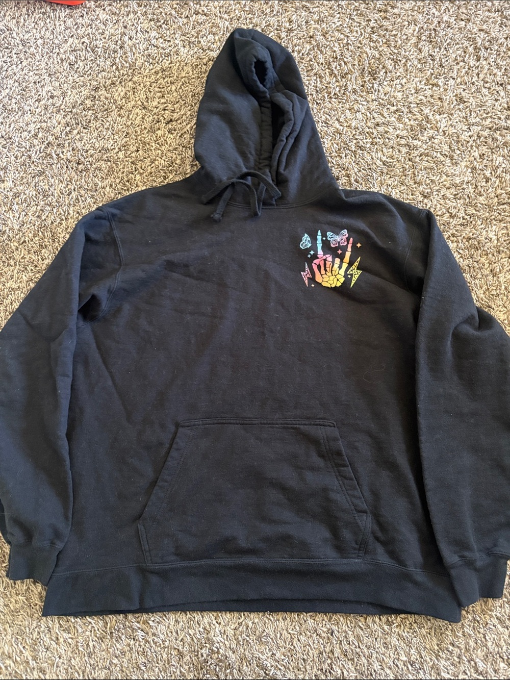 Port & Company Black MotherHood Hoodie Sweatshirt with bright colors